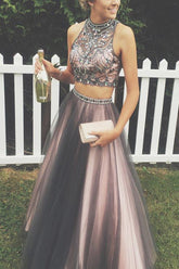 A-line Prom Dresses,Two Pieces Prom Dress,Gorgeous Prom Dress,High Quality Prom Dress,Long Prom Dress,PD0081