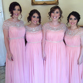 Pink bridesmaid dress,long bridesmaid dress,Cheap bridesmaid dress,Charming bridesmaid dress,BD056