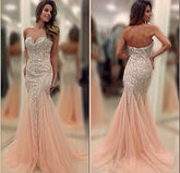 beaded prom Dress,pink Prom Dresses,formal Evening Dress,sweetheart prom dress,BD2853