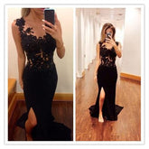Black prom dress,lace prom dress,sexy prom dress,cheap prom dresses,long prom dress, BD097