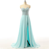 long prom dress,charming Prom Dress,blue prom dress,party dress,BD1274