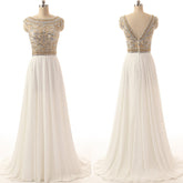 long prom dress,charming Prom Dress,white prom dress,formal party dress,BD1275