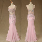 long prom dress,charming Prom Dress,pink prom dress,side slit prom dress,formal evening dress,BD1276
