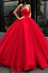Ball Gown Red Strapless Sweetheart Long Prom Dresses Quinceanera Dresses ,BD22032