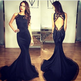 black Prom Dresses,mermaid Prom Dress,backless Prom Dress,long Prom Dress,evening dress,BD1012