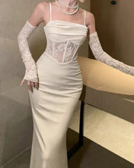 Sexy Mermaid Satin Mermaid Long Prom Dress,Sexy Evening Dresses