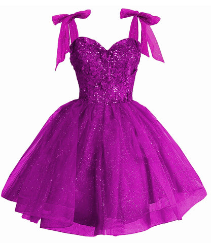 Girls Red Sequin Flower Girl Dress with Bow Straps