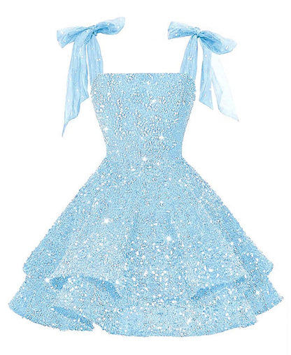 Girls Pink Sequin Flower Girl Dress with Bow Straps