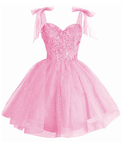 Girls Red Sequin Flower Girl Dress with Bow Straps