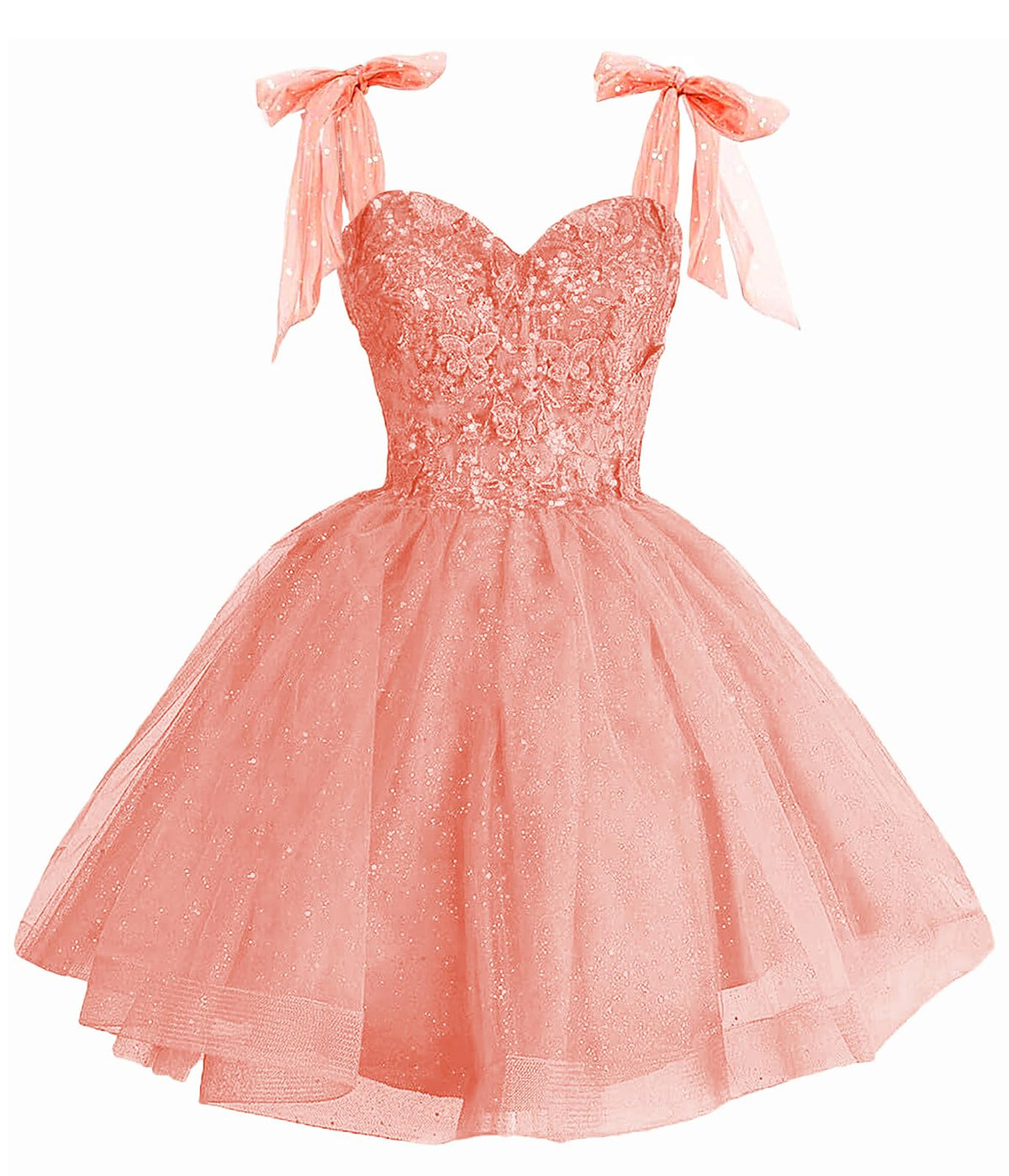 Girls Red Sequin Flower Girl Dress with Bow Straps