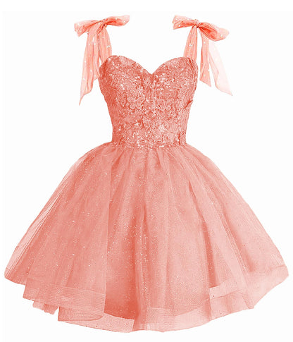 Girls Red Sequin Flower Girl Dress with Bow Straps