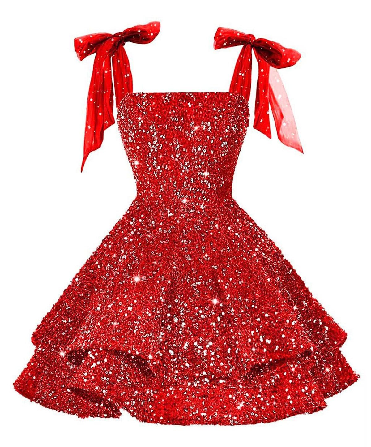 Girls Pink Sequin Flower Girl Dress with Bow Straps