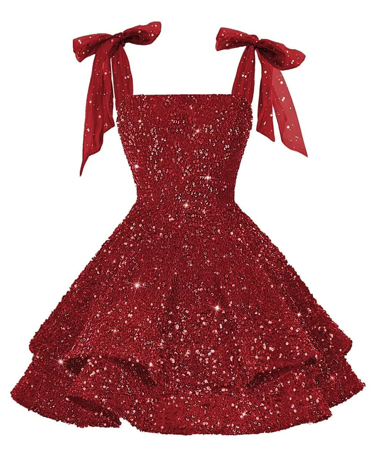 Girls Pink Sequin Flower Girl Dress with Bow Straps
