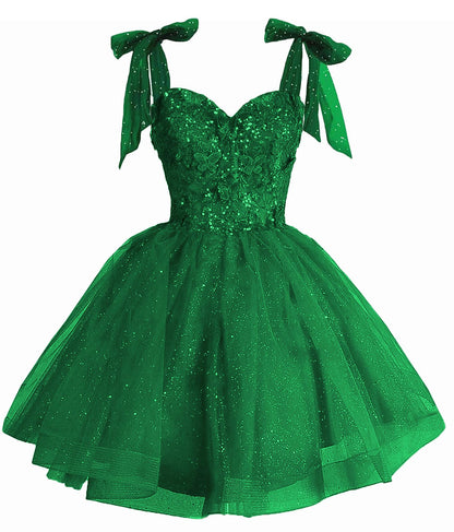 Girls Red Sequin Flower Girl Dress with Bow Straps