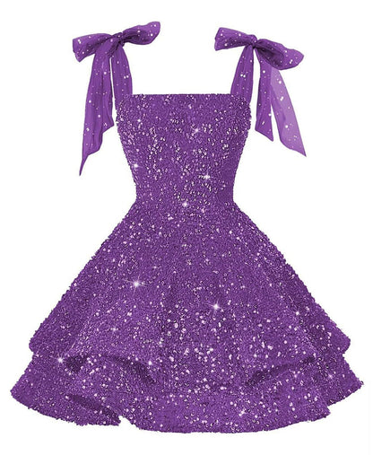 Girls Pink Sequin Flower Girl Dress with Bow Straps