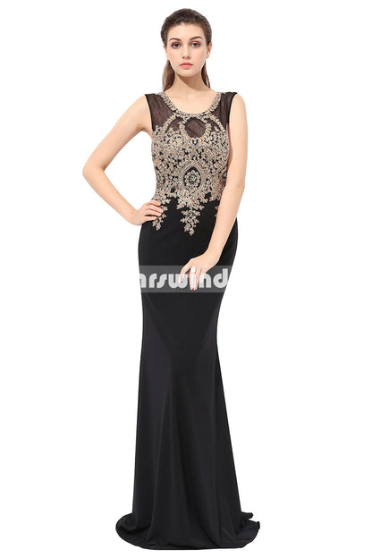 Black Prom Dresses,Vintage Prom Gowns,Long Evening Dress, Evening dresses,LX360