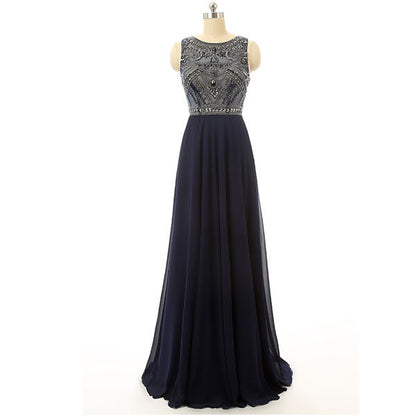 Navy Prom Dresses,Long Prom Dresses,Charming Prom Dress,Party Dress,BD145