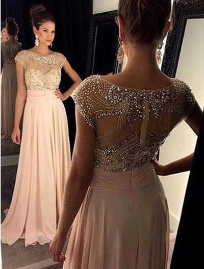 Cap Sleeve Prom Dresses,Charming Prom Dress,Beading Prom Dresses,A-line Prom Dress,Cheap Prom Dresses,PD00210