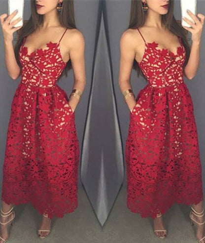Spaghetti Straps Prom Dresses,Modern Prom Dress,Fashion Prom Dresses,Red Prom Dress,Cheap Prom Dress,PD00105