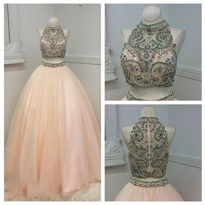 Luxurious Prom Dresses,Two Pieces Prom Dress,Ball Gown Prom Dress,Cheap Prom Dress,High Quality Prom Dress,PD0089