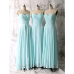 blue bridesmaid dress,long bridesmaid dress,simple bridesmaid dress,chiffon bridesmaid dress,BD621