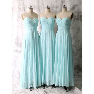 blue bridesmaid dress,long bridesmaid dress,simple bridesmaid dress,chiffon bridesmaid dress,BD621