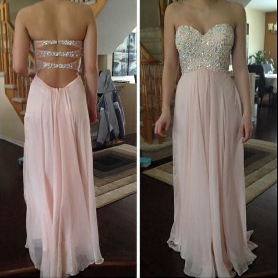 Pink prom Dress,charming Prom Dresses,Long prom Dress,backless prom dress,Party dress,BD0374