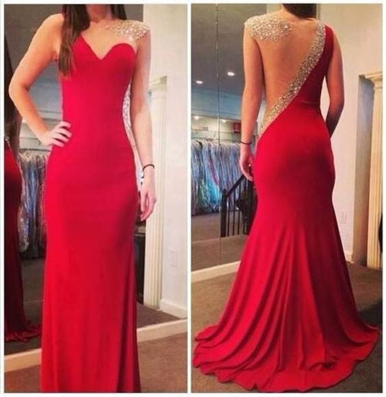 red prom dress,charming Prom Dress,mermaid prom dress,long prom dress,evening dress,BD1357