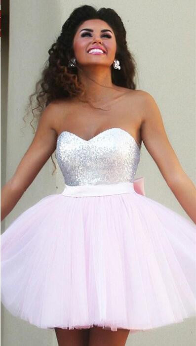 Short prom Dress,Charming Prom Dresses,Pink prom Dress,homecoming dress,Party dress for girls,BD052