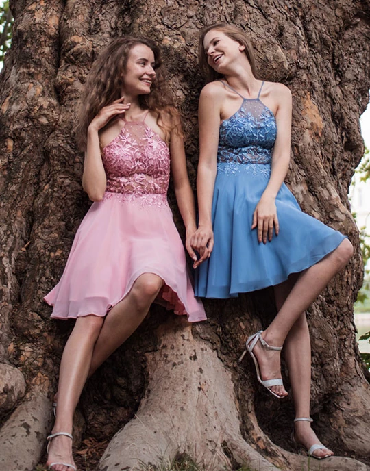 Cute tulle lace short prom dresses tulle lace homecoming dress,HO260