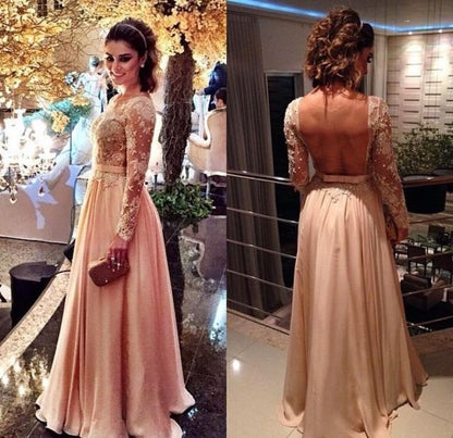 Long Sleeve Prom Dresses, Back Hollow Prom Dress,Gorgeous Prom Dresses,lace Prom Dress,Cheap Prom Dresses,PD00224