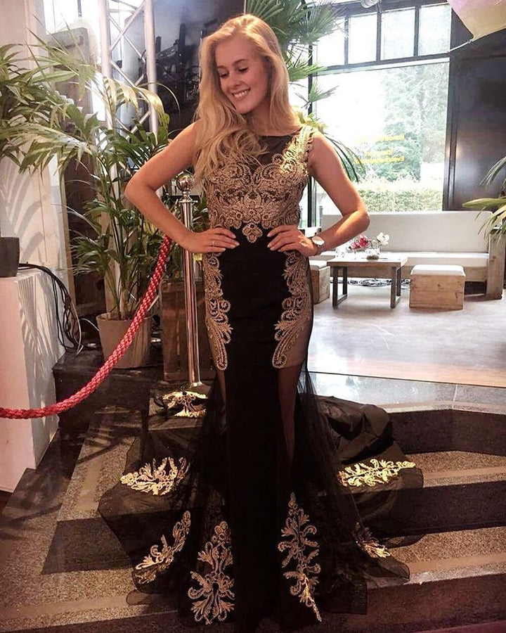 Luxurious Mermaid Tulle Long Prom Dress, BH91285