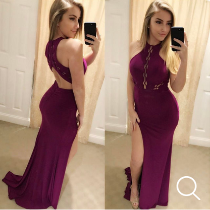 Purple Prom Dresses,Mermaid Prom Dress,Sleeveless Prom Dresses,Charming Prom Dress,Cheap Prom Dresses,PD00255