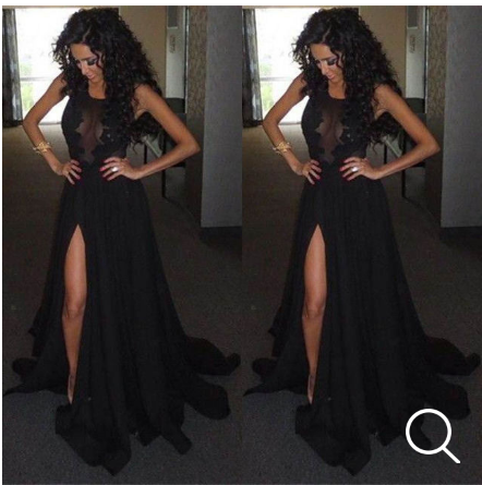 Black Prom Dresses,Leg Slit Prom Dress,Sleeveless Prom Dresses,Charming Prom Dress,Cheap Prom Dresses,PD00256