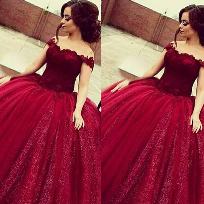 Gorgeous Prom Dresses,Burgundy Prom Dress,Off-shoulder Prom Dresses,Charming Prom Dress,Cheap Prom Dresses,PD00275