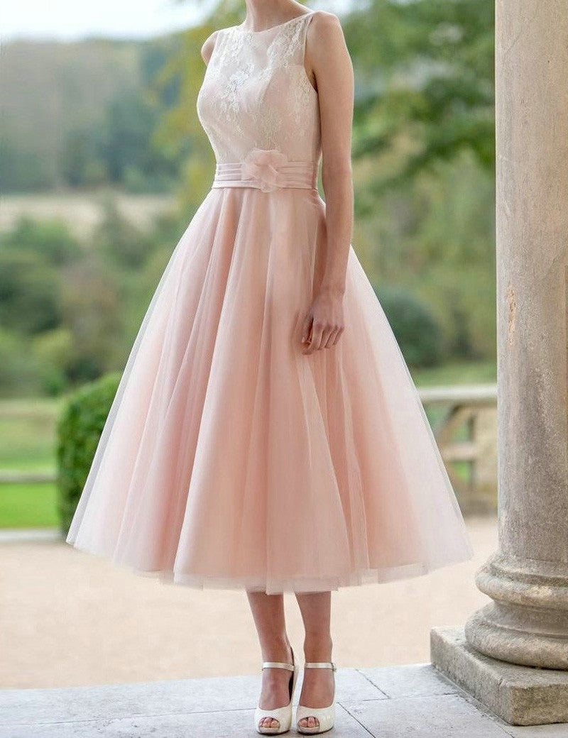 A-line Prom Dresses,Sweetheart Prom Dress,Sleeveless Prom Dress,Tea Length Prom Dress,Cheap Prom Dress,PD0040