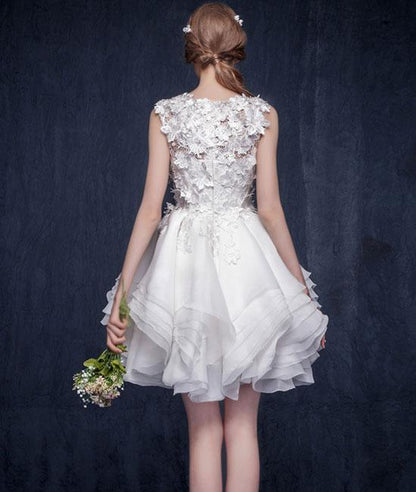 Pink Lace Short Prom Dresses. Pink Homecoming Dresses,PD4558949