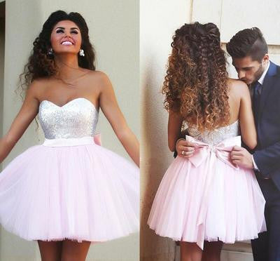 Short prom Dress,Charming Prom Dresses,Pink prom Dress,homecoming dress,Party dress for girls,BD052