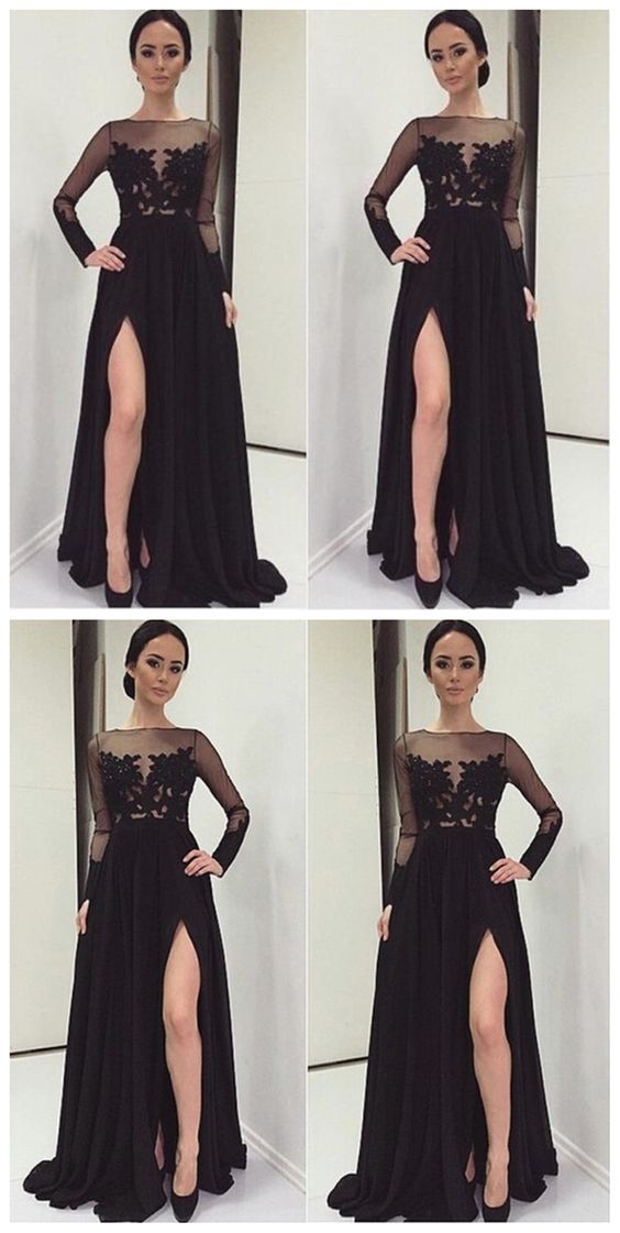 black prom dresses, 2018 Long prom dresses, long prom dresses, prom dresses online,PD455888