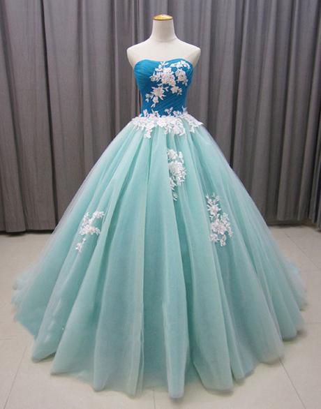 vintage strapless long popular prom dress with appliques,HO190