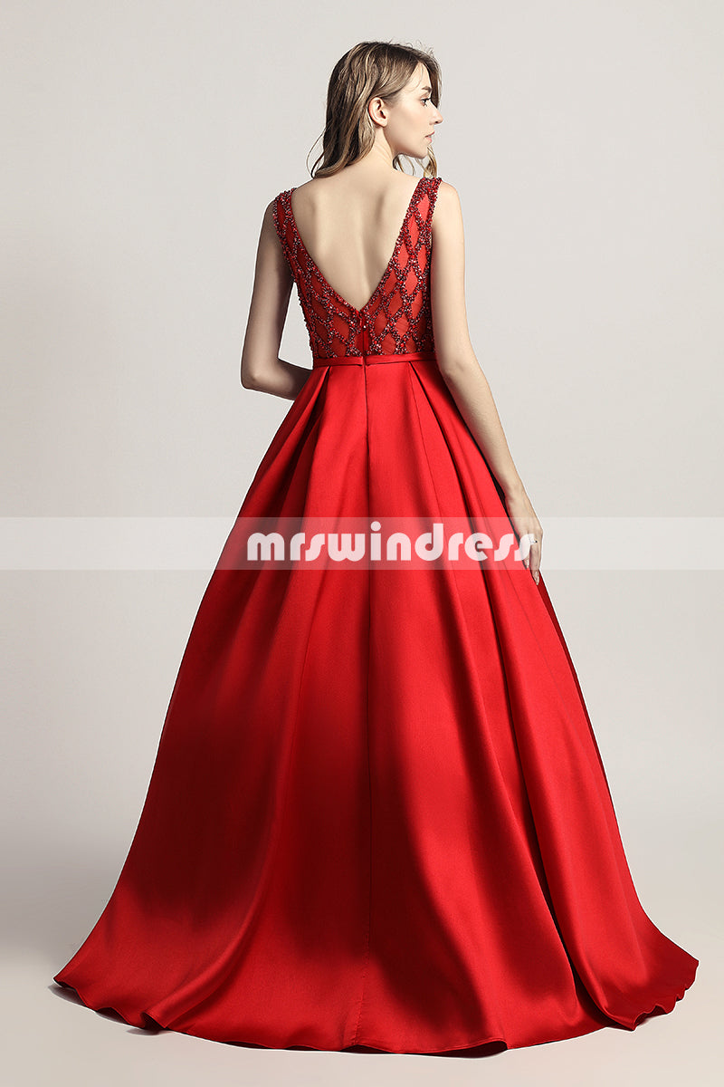 Simple Prom Dresses,Vintage Prom Gowns,Long Evening Dress, Evening dresses,LX443