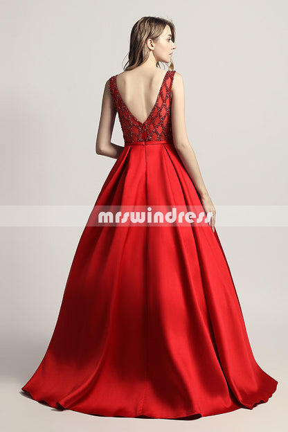 Simple Prom Dresses,Vintage Prom Gowns,Long Evening Dress, Evening dresses,LX443