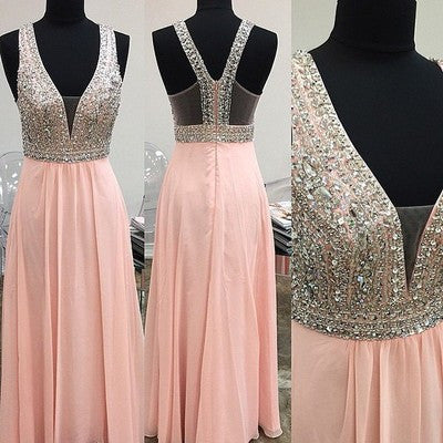 Pink Prom Dresses,Charming Prom Dresses,Unique Prom Dress,Long Prom Dress,BD133