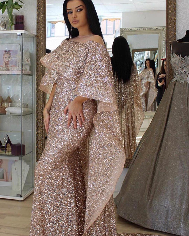 Shining Prom Dress, Crystal Sequin Evening Dress, BH91304