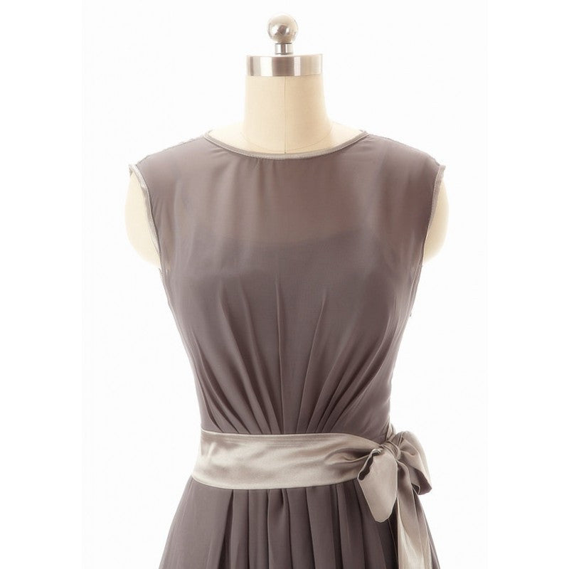 Long bridesmaid dress,gray bridesmaid dress,long bridesmaid dress,cheap chiffon prom dress,BD422