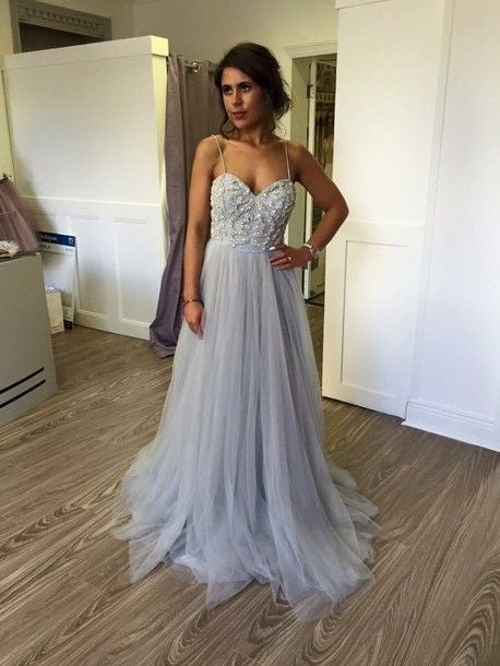 Spaghetti Strap Prom Dresses, Tulle Prom Dress,Floor Length Prom Dresses,Cheap Prom Dress,Off-shoulder Prom Dresses,PD00216