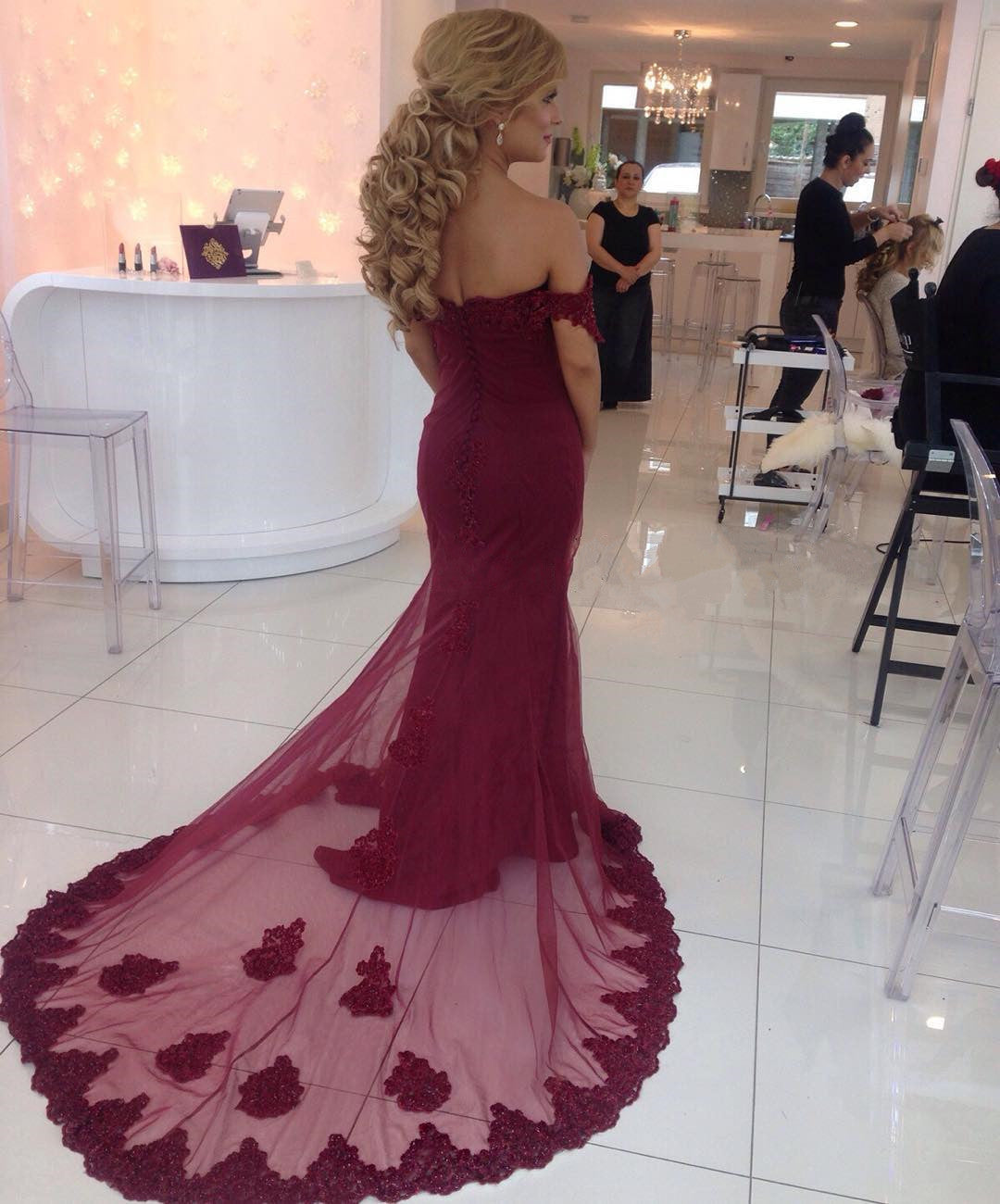 Mermaid Prom Dresses,Off-shoulder Prom Dresses,Cheap Prom Dress,Gorgeous Prom Dresses,PD00123