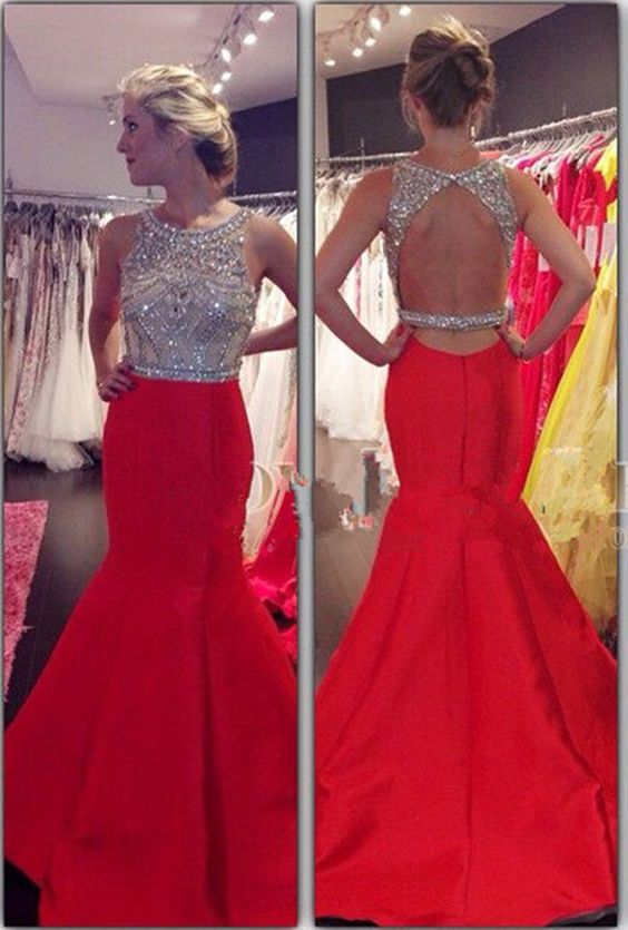 Sexy Prom Dress,Red Prom Dresses,Mermaid Evening Dress,Long Prom Dresses,PD45032