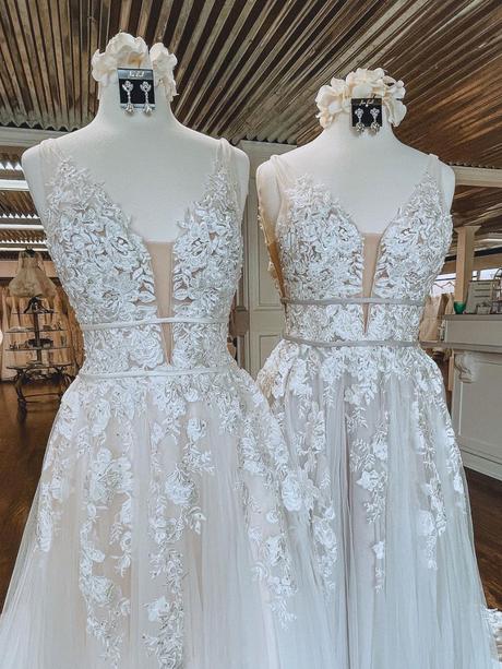 Light champagne v neck tulle lace long prom dress lace evening dress,PD2207