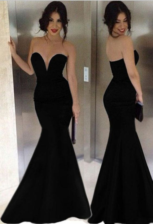 black Prom Dresses,sweetheart prom dress,mermaid prom Dress,long prom dress,evening dress,BD0406